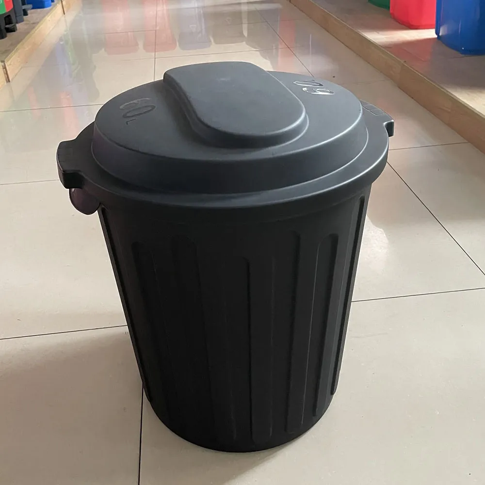 RAVEN Dustbin | Black Bin | Open Top Dustbin | Rubbish Bin | Lid | 60L | Trash Bin