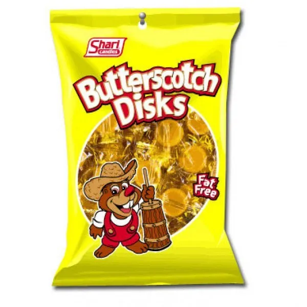 Shari Candies Butterscotch Disks 5.5oz (BEST BY: AUG 2023)