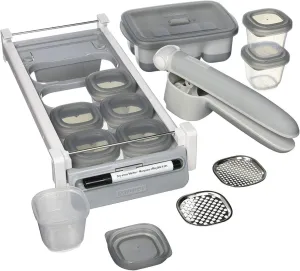 Skip Hop Easy-Prep Store And Starter Set Grey - Weaning Accessory For Ages 0-3 Years