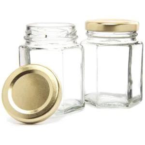 Small Glass Jam Jars - Pack of 6 - Home Storage Containers