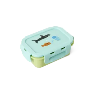 Small Lunch box - Mint - Wildlife Print