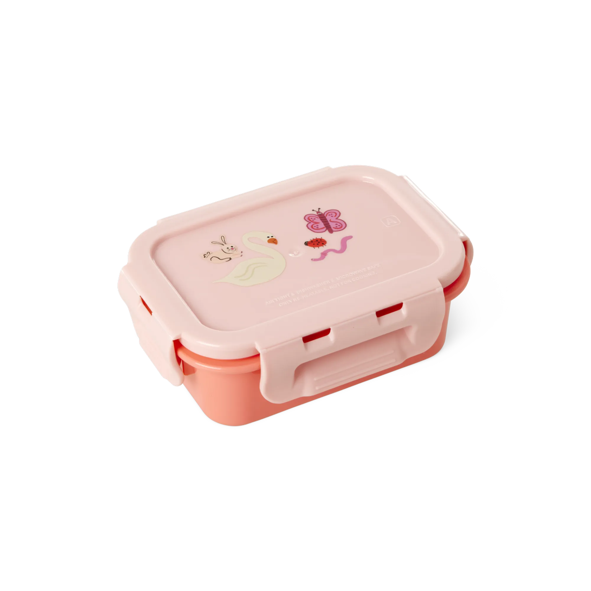 Small Lunch box - Pink - Wildlife Print