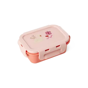 Small Lunch box - Pink - Wildlife Print