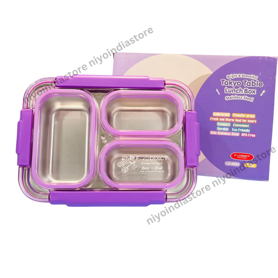 Spill Free 3 Compartments Lunchbox - 710ml