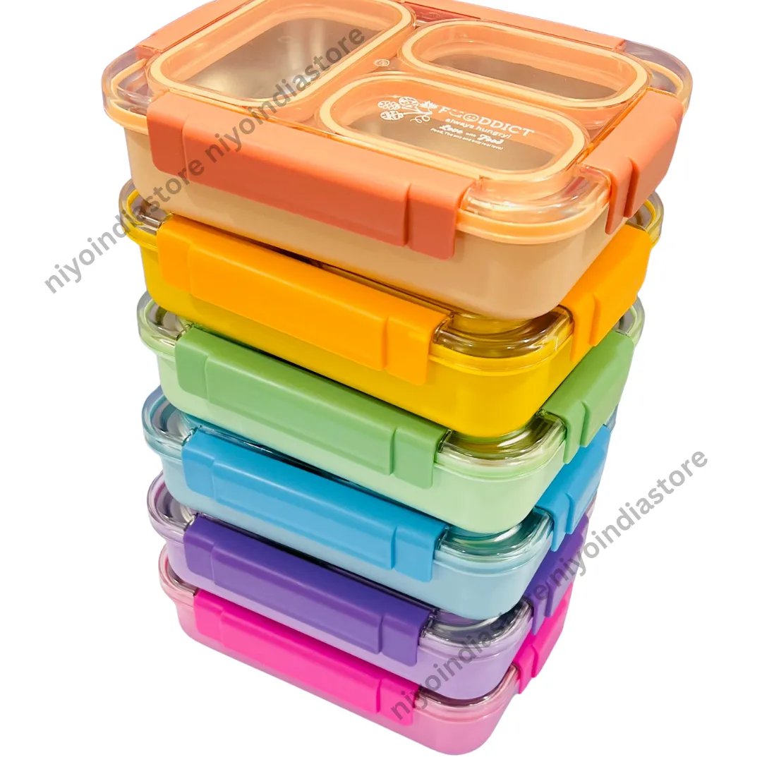 Spill Free 3 Compartments Lunchbox - 710ml