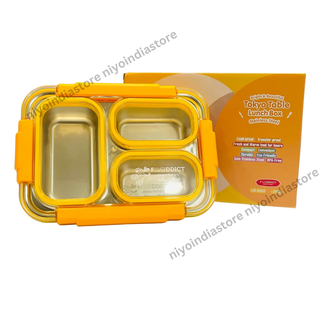 Spill Free 3 Compartments Lunchbox - 710ml