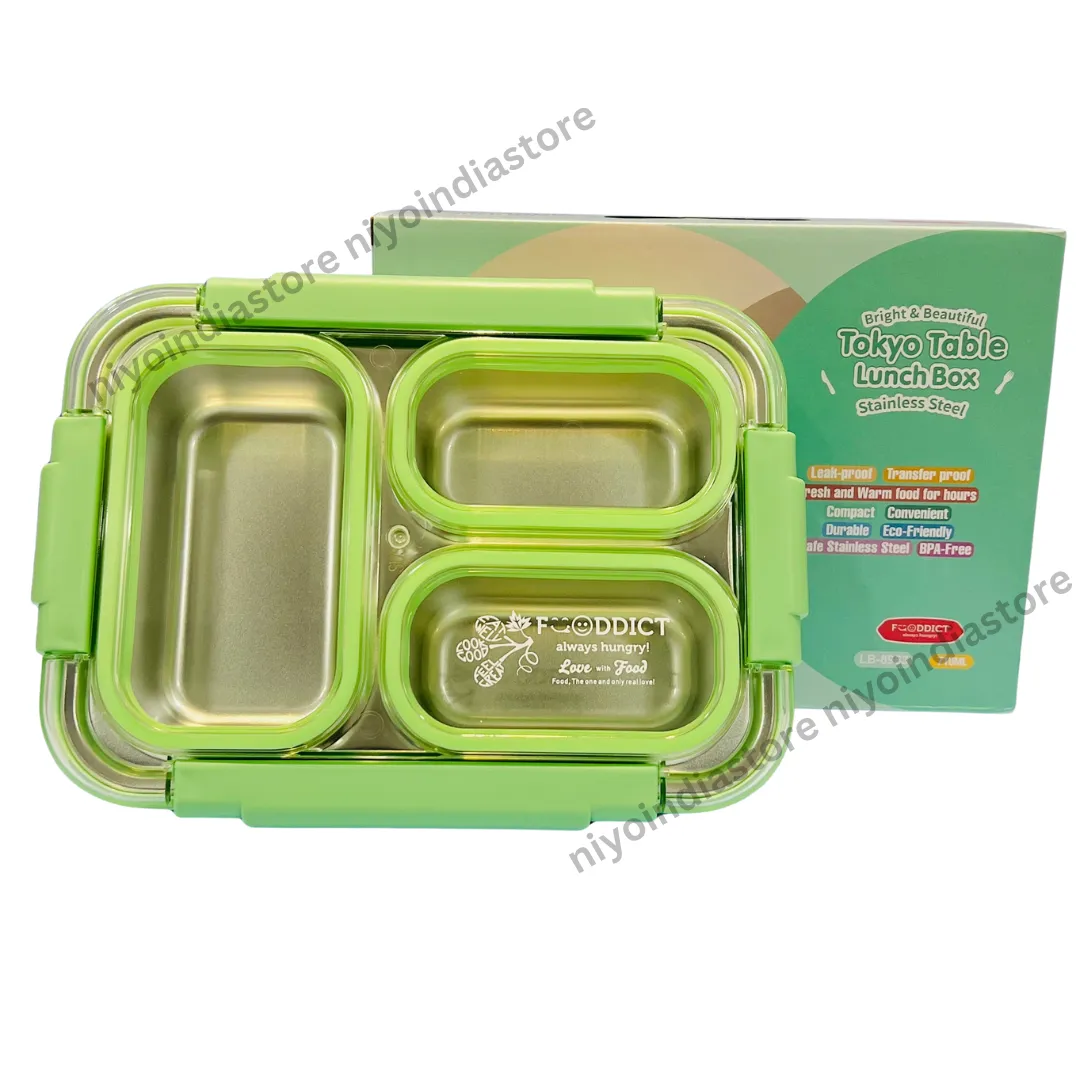 Spill Free 3 Compartments Lunchbox - 710ml