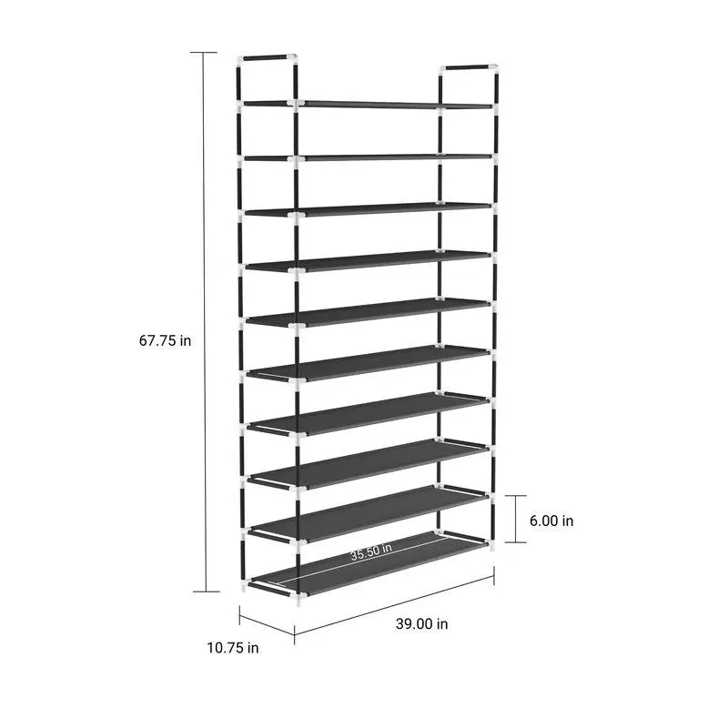 Standing shoe storage 10-Tier 50 Pair Shoe Rack