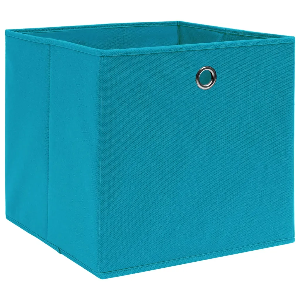 Storage Boxes 10 pcs Baby Blue 32x32x32 cm Fabric