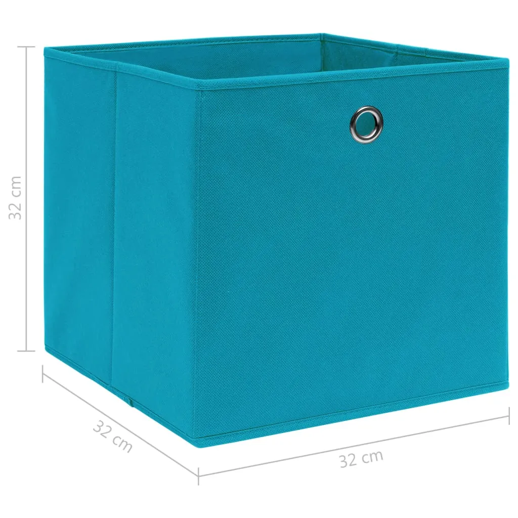 Storage Boxes 10 pcs Baby Blue 32x32x32 cm Fabric