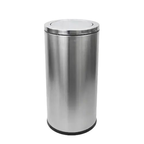 STP1 Dustbin | Lobby Bin | 65L | Silver, Black | Waste Bin | Swing Top Bin | Swing Top Bin