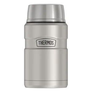 Thermos STAINLESS KING SK3020MSTRI4 Vacuum Insulated Food Jar, 24 oz Capacity, Stainless Steel, Matte Steel :EA: QUANTITY: 1