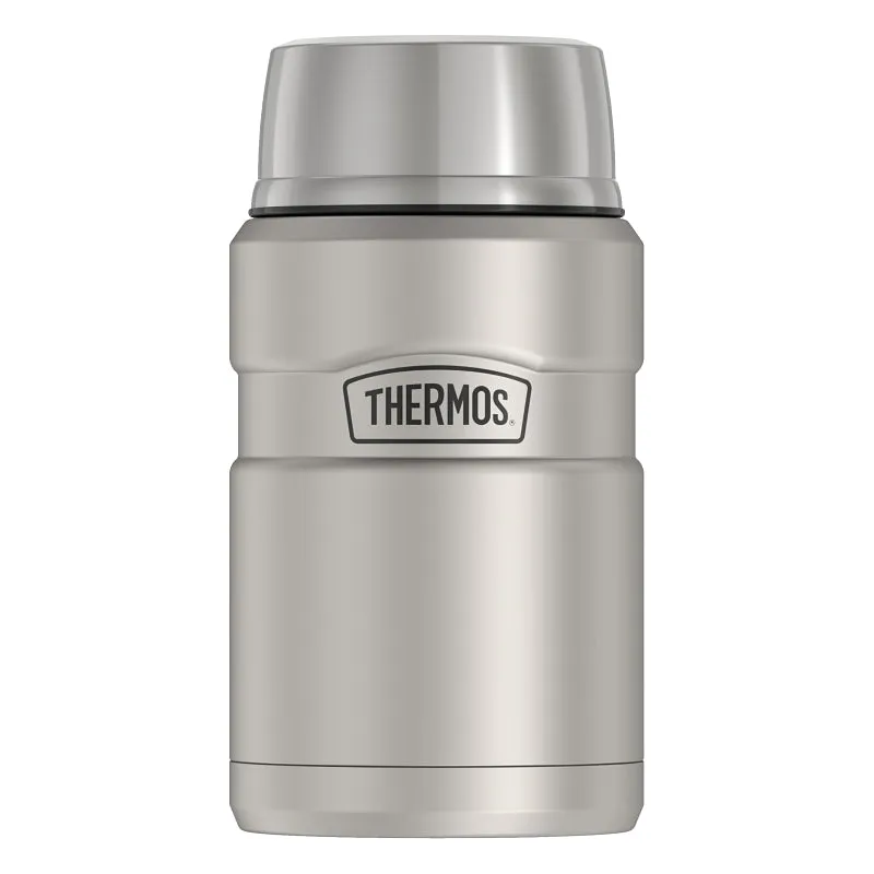 Thermos STAINLESS KING SK3020MSTRI4 Vacuum Insulated Food Jar, 24 oz Capacity, Stainless Steel, Matte Steel :EA: QUANTITY: 1