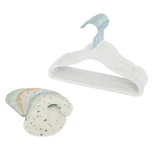 velvet hanger cream & terrazzo closet divider set