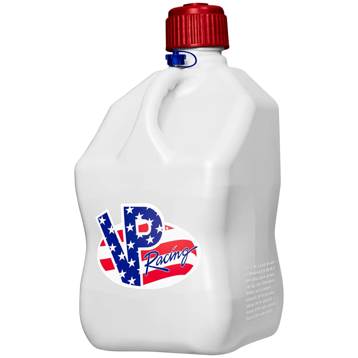 VP Racing Utility Jug - 5.5 Gallon - Square - White/Red